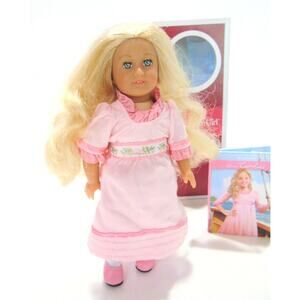 American Girl MINI CAROLINE DOLL 6.5" Cloth Body Meet Outfit + Mini Book & Box
